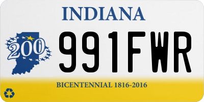 IN license plate 991FWR