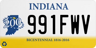 IN license plate 991FWV