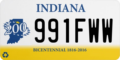 IN license plate 991FWW