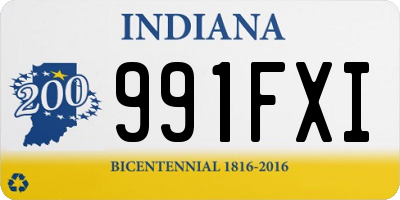 IN license plate 991FXI