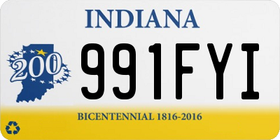 IN license plate 991FYI