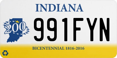 IN license plate 991FYN