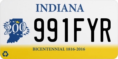 IN license plate 991FYR