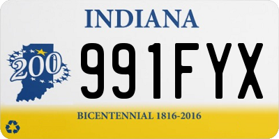 IN license plate 991FYX