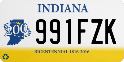 IN license plate 991FZK