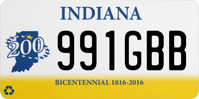 IN license plate 991GBB