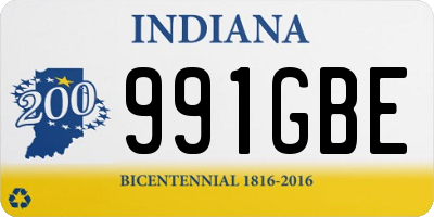 IN license plate 991GBE