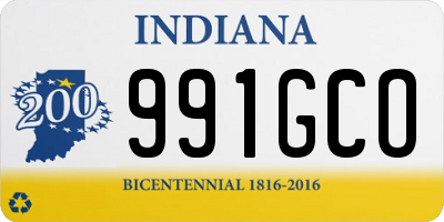 IN license plate 991GCO
