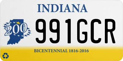 IN license plate 991GCR