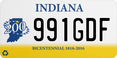 IN license plate 991GDF