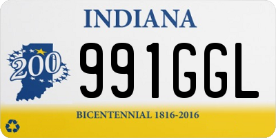 IN license plate 991GGL