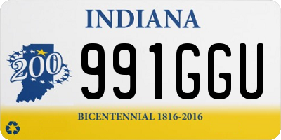 IN license plate 991GGU