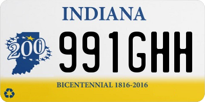 IN license plate 991GHH
