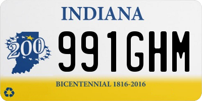 IN license plate 991GHM