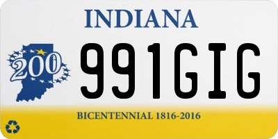 IN license plate 991GIG