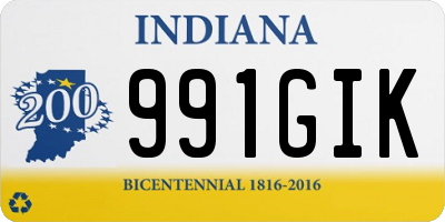 IN license plate 991GIK