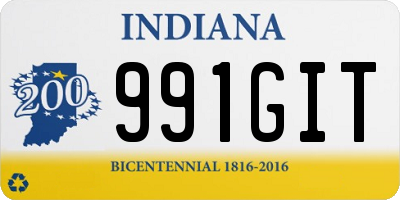 IN license plate 991GIT