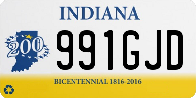 IN license plate 991GJD