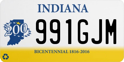 IN license plate 991GJM