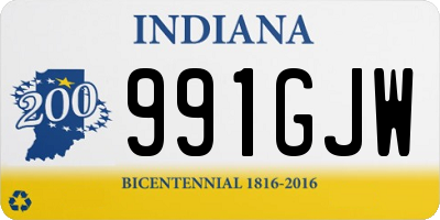 IN license plate 991GJW