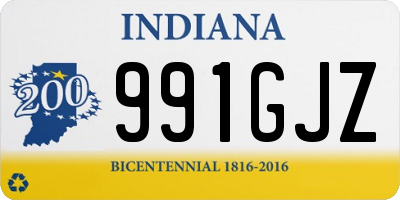 IN license plate 991GJZ