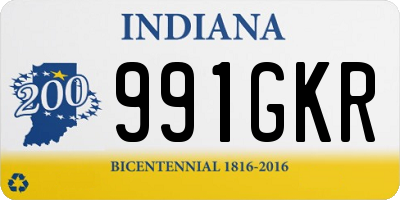 IN license plate 991GKR