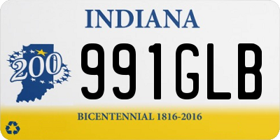 IN license plate 991GLB