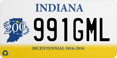 IN license plate 991GML