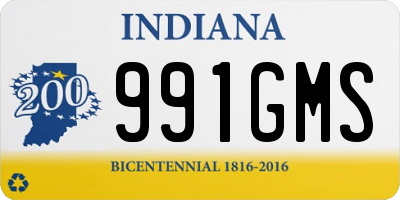 IN license plate 991GMS