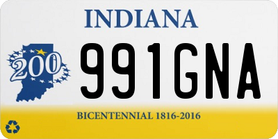 IN license plate 991GNA