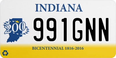 IN license plate 991GNN