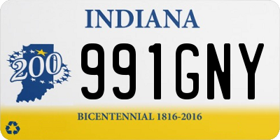 IN license plate 991GNY