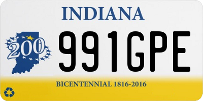 IN license plate 991GPE