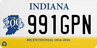 IN license plate 991GPN