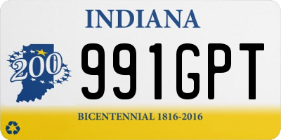 IN license plate 991GPT