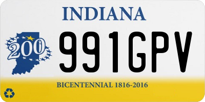 IN license plate 991GPV