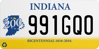 IN license plate 991GQO