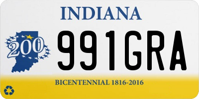 IN license plate 991GRA