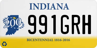 IN license plate 991GRH