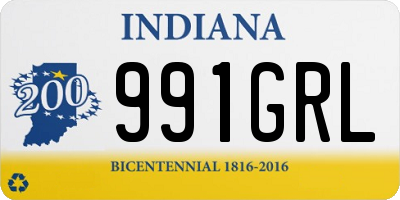 IN license plate 991GRL