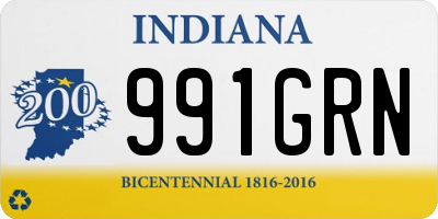 IN license plate 991GRN