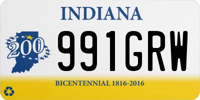 IN license plate 991GRW