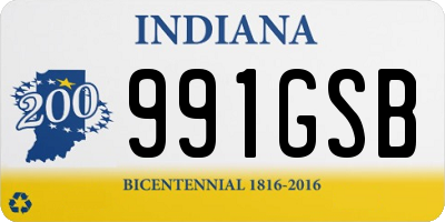 IN license plate 991GSB