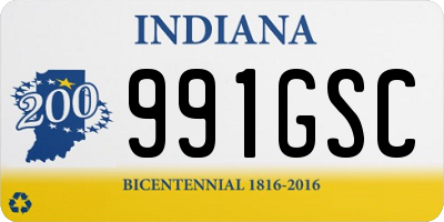 IN license plate 991GSC