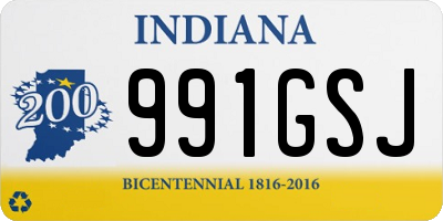 IN license plate 991GSJ