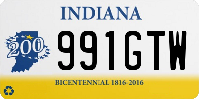 IN license plate 991GTW