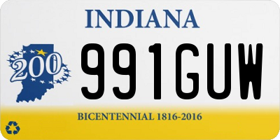 IN license plate 991GUW