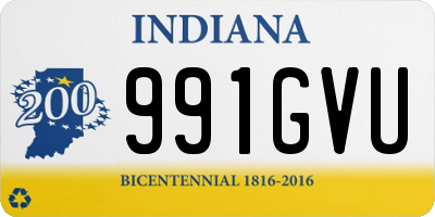 IN license plate 991GVU