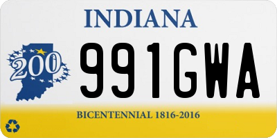 IN license plate 991GWA