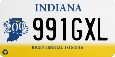 IN license plate 991GXL